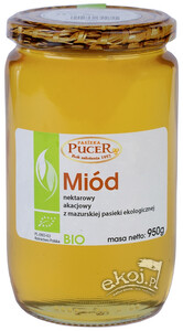 Miód nektarowy akacjowy BIO 950g Pucer
