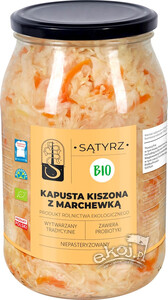 Kapusta kiszona z marchwią niepasteryzowana EKO 800g słoik Sątyrz