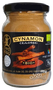 Cynamon cejloński mielony bezglutenowy BIO 75g Pięć Przemian