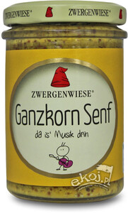 Musztarda z całymi ziarnami (francuska) bezglutenowa BIO 160ml Zwergenwiese