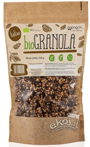 Granola z kakao bezglutenowa BIO 320g Papagrin