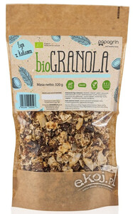 Granola figa z kokosem bezglutenowa BIO 320g Papagrin