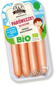 Parówki wieprzowe delikatne bezgl. BIO 150g Wasąg