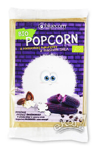 Popcorn z niebieskiej kukurydzy z masłem shea i solą do mikrofalówki BIO 100g