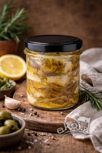 Matjasy holenderskie w oleju rzepakowym tłoczonym na zimno z cebulką 300g Smolin Fish