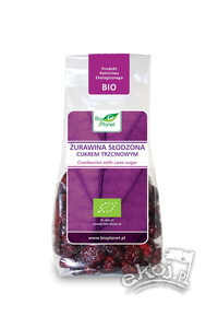 Żurawina suszona słodzona cukrem trzcinowym BIO 100g Bio Planet