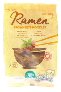 Makaron Ramen noodle z ryżu brązowego bezglutenowy Bio 280g Terrasana