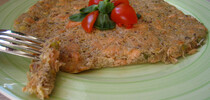 Frittata z łososiem i kiełkami