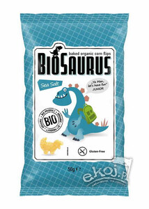 Chrupki kukurydziane z solą morską bezgl. BIO 50g Biosaurus