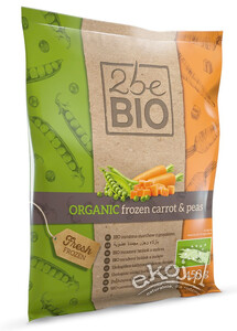 Marchewka z groszkiem mrożona BIO 450g 2beBIO