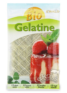 Żelatyna w listkach 12 listków BIO 20g Ewald