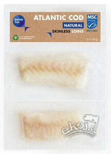 Polędwica z dorsza atlantyckiego bez skóry mrożona 250g Better Fish