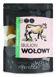 Bulion wołowy w płynie bezglutenowy BIO 350ml Food Studio