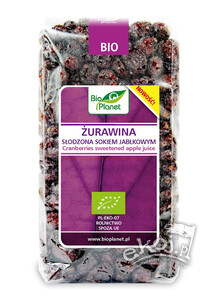 Żurawina słodzona sokiem jabłkowym BIO 400g Bio Planet