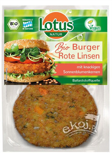 Burgery warzywne z soczewicą i słonecznikiem BIO 160g Lotus