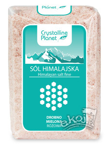 Sól himalajska różowa drobno mielona 600g Crystalline Planet