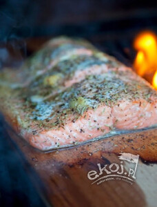 Łosoś świeży z czosnkiem i ziołami na grilla 400g Seafood
