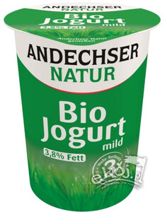 Jogurt naturalny 3,8% tł. BIO 500g Andechser