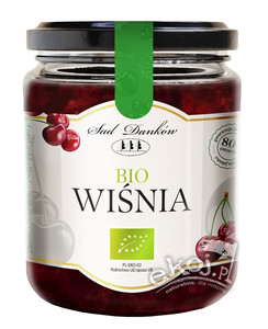 Wiśnia 80% bez cukru BIO 260g Sad Danków