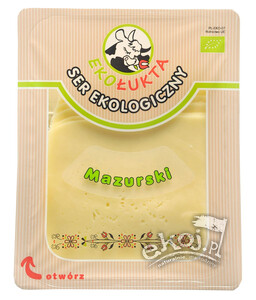 Ser żółty podpuszczkowy mazurski plastry BIO 125g EkoŁukta