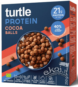 Kulki proteinowe kakaowe bezglutenowe BIO 250g Turtle