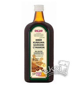 Napój NFC imbir, kurkuma, goździki, cynamon 500ml Polska Róża