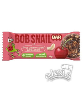 Baton jabłko-wiśnia z nerkowcem i chrupkami z komosy ryżowej bez dodatku cukru 35g BobSnail