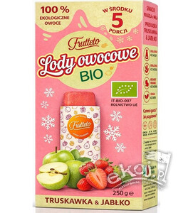 Lody do zamrażania brzoskwinia-gruszka 100% owoców BIO 5x50g Frutteto