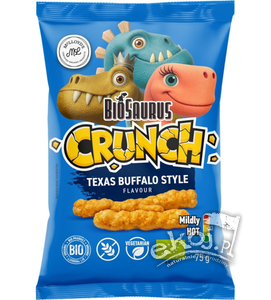Chrupki kukurydziane Crunch o smaku texas buffalo bezgl. BIO 75g Biosaurus