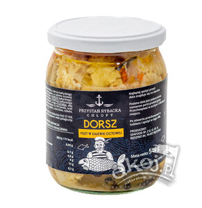 Filet z dorsza w delikatnej zalewie octowej 540g Przystań rybacka Chłopy
