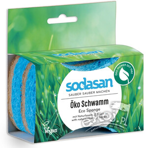 Zmywaki gąbczaste biodegradowalne 2szt. Sodasan