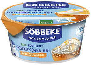 Jogurt typu greckiego z pomarańczą BIO 150g Sobbeke