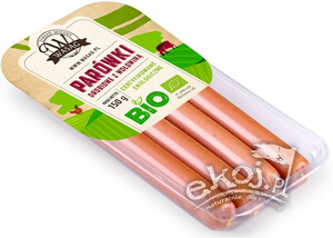 Parówki drobiowe z wołowiną BIO 150g Wasąg