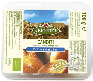 Skórka pomarańczy kandyzowana EKO 100g Bio Idea