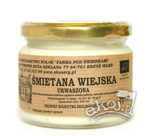 Śmietana wiejska ekologiczna 330ml Farma pod Świerkami