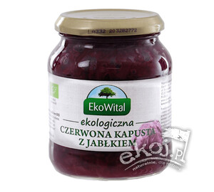 Kapusta czerwona z jabłkiem BIO 340g Ekowital