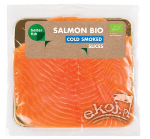 Łosoś atlantycki plastry wędzone na zimno BIO 100g B Salmon