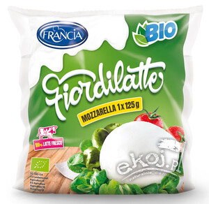 Mozzarella 1 duża kulka EKO 125g Francia