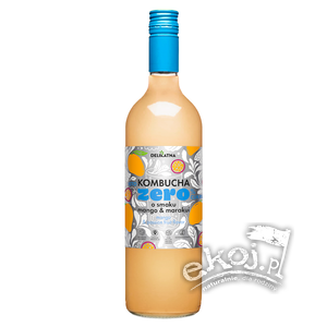 Kombucha o smaku mango i marakui zero % cukru 750ml Delikatna