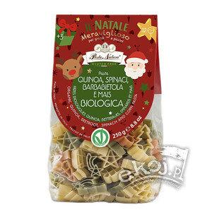 Makaron kukurydziany trójkolorowy świąteczny bezglutenowy BIO 250g Pasta Natura