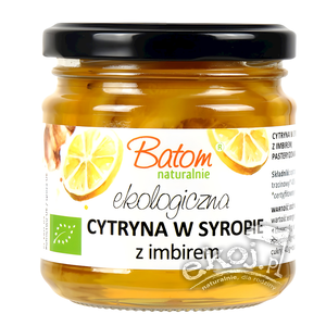 Cytryna z imbirem w syropie BIO 220g Batom