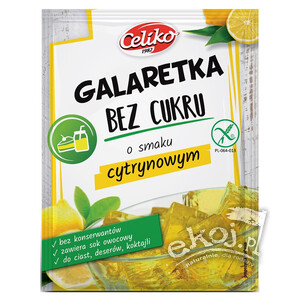 Galaretka cytrynowa bezglutenowa bez cukru 14g Celiko