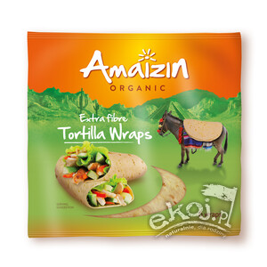 Tortilla wraps z otrębami BIO 240g Amaizin