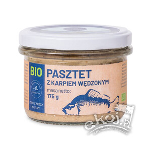 Pasztet z karpiem wędzonym BIO 175g Gospodarstwo Rybackie Zawólcze