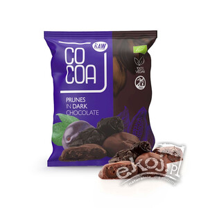 Śliwki kalifornijskie w czekoladzie ciemnej BIO 70g Cocoa