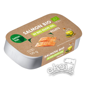 Łosoś atlantycki w oliwie z oliwek extra virgin BIO 125g Better Fish