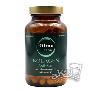 Kolagen anti-age z kwasem hialuronowym i witaminą C 90 kapsułek Olma Pharm