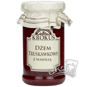Dżem truskawkowy z wanilią o obniżonej zawartości cukru bezgl. 235g Krokus