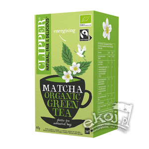 Herbata zielona z acerolą i matchą fair trade BIO 20x2g Clipper