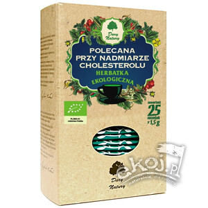 Herbatka polecana przy nadmiarze cholesterolu EKO 25x1,5g Dary Natury